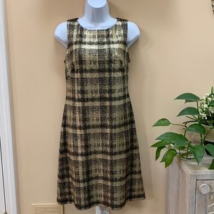 American Living Shimmering Gold/Black Dress size 4.